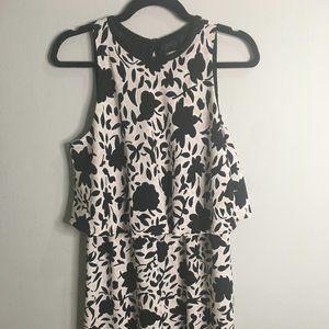 Loft - Black & White Floral Print Dress- Item#54